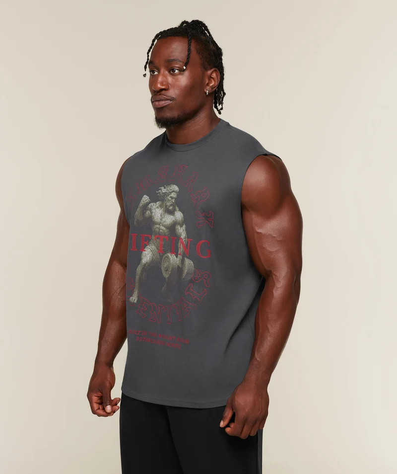 Gymshark Lifting Statue Graphic Tank - Onyx Grey