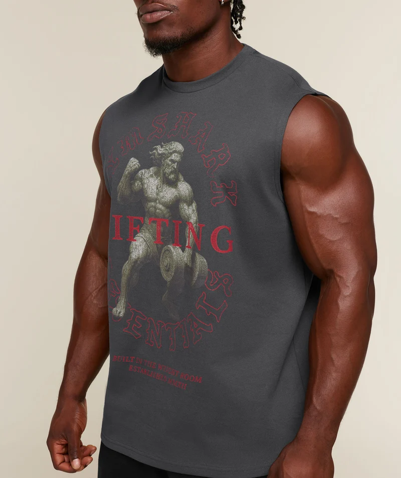 Gymshark Lifting Statue Graphic Tank - Onyx Grey