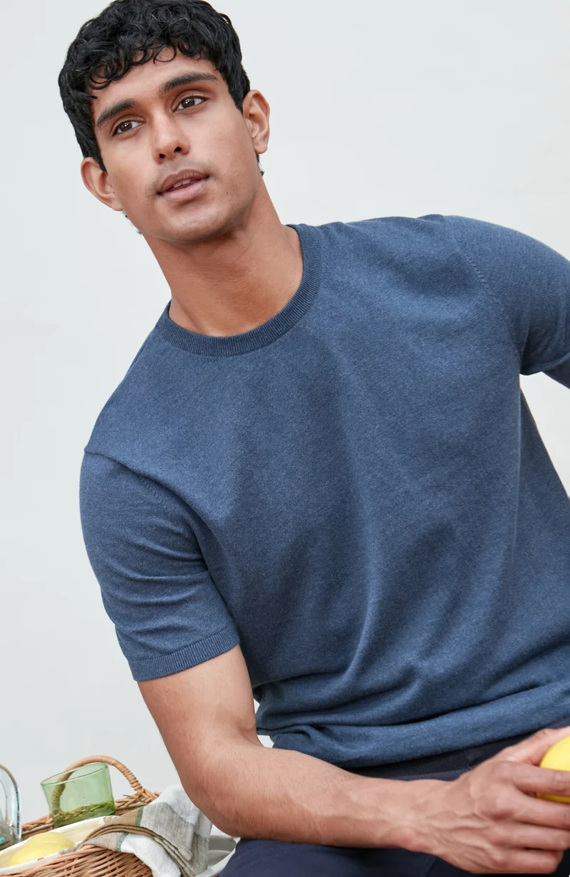Herren-T-Shirt aus 100 % ultrafeiner Baumwolle