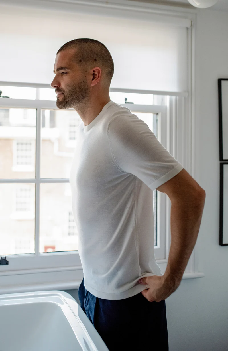 Herren-T-Shirt aus 100 % ultrafeiner Baumwolle