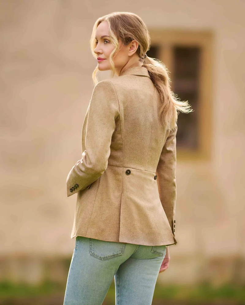 Damen Seidenblazer "Carola" in sand