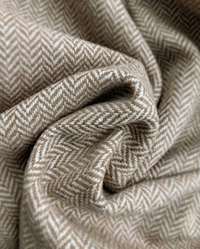 Lumber Herrenblouson – Woll-Kaschmir-Tweed in Hazel Herringbone