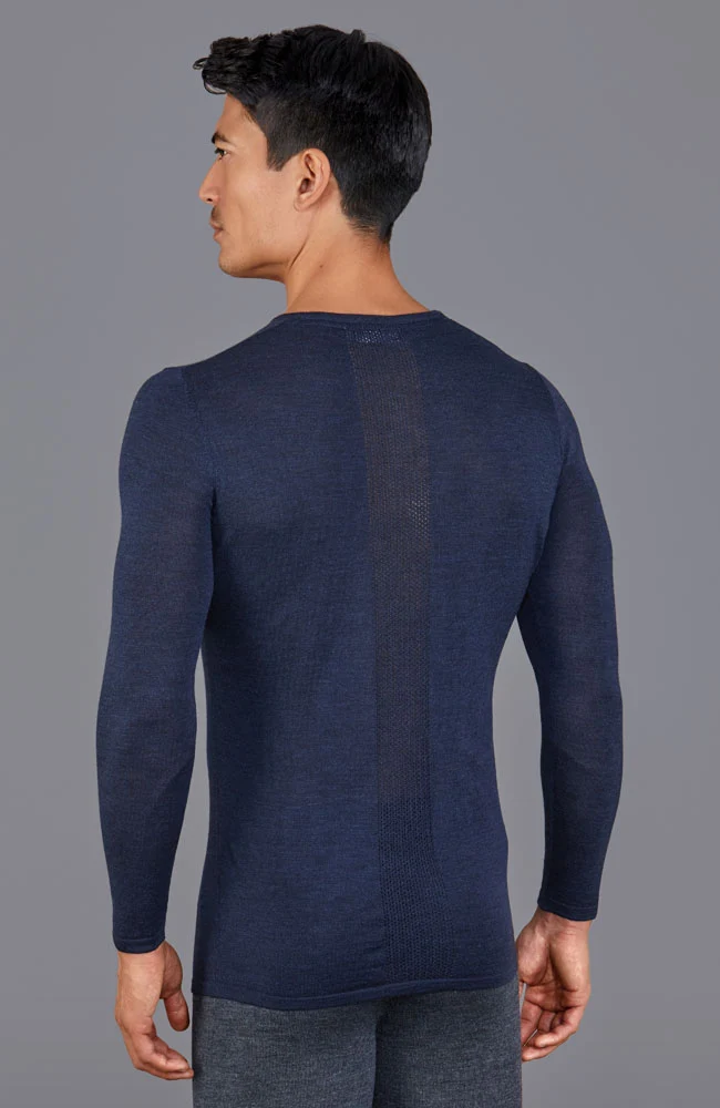 Mittelschweres Merino-Activewear-Basisschichtoberteil für Herren