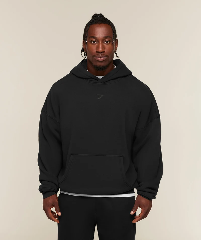 Gymshark Power Washed Oversized Hoodie - Black