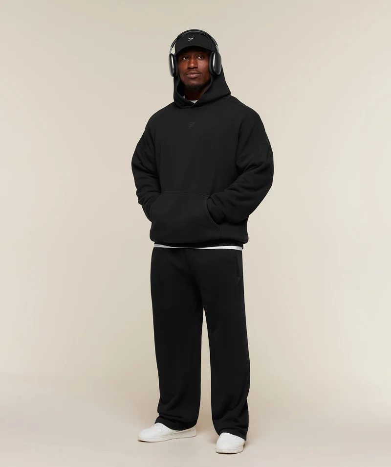 Gymshark Power Washed Oversized Hoodie - Black
