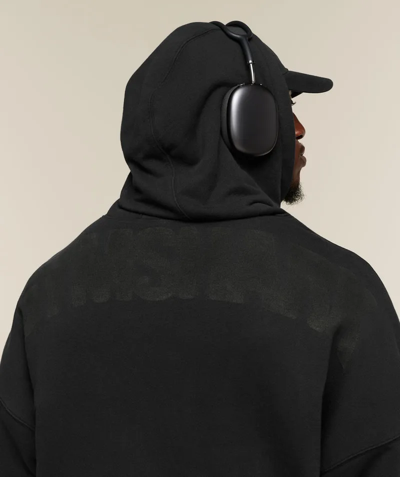 Gymshark Power Washed Oversized Full Zip Hoodie - Black