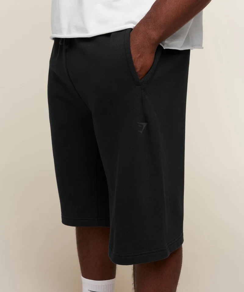 Gymshark Power Washed Longline Shorts - Black/Wash