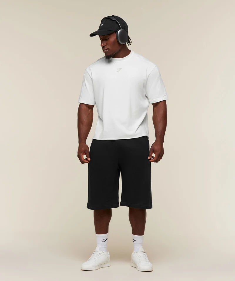 Gymshark Power Washed Longline Shorts - Black/Wash