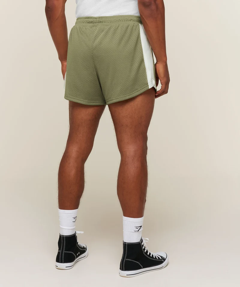 Gymshark Lifting Icons 3" Shorts - Grounded Green/Soft White