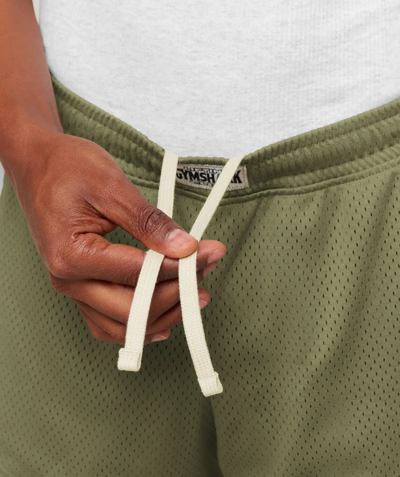 Gymshark Lifting Icons 3" Shorts - Grounded Green/Soft White