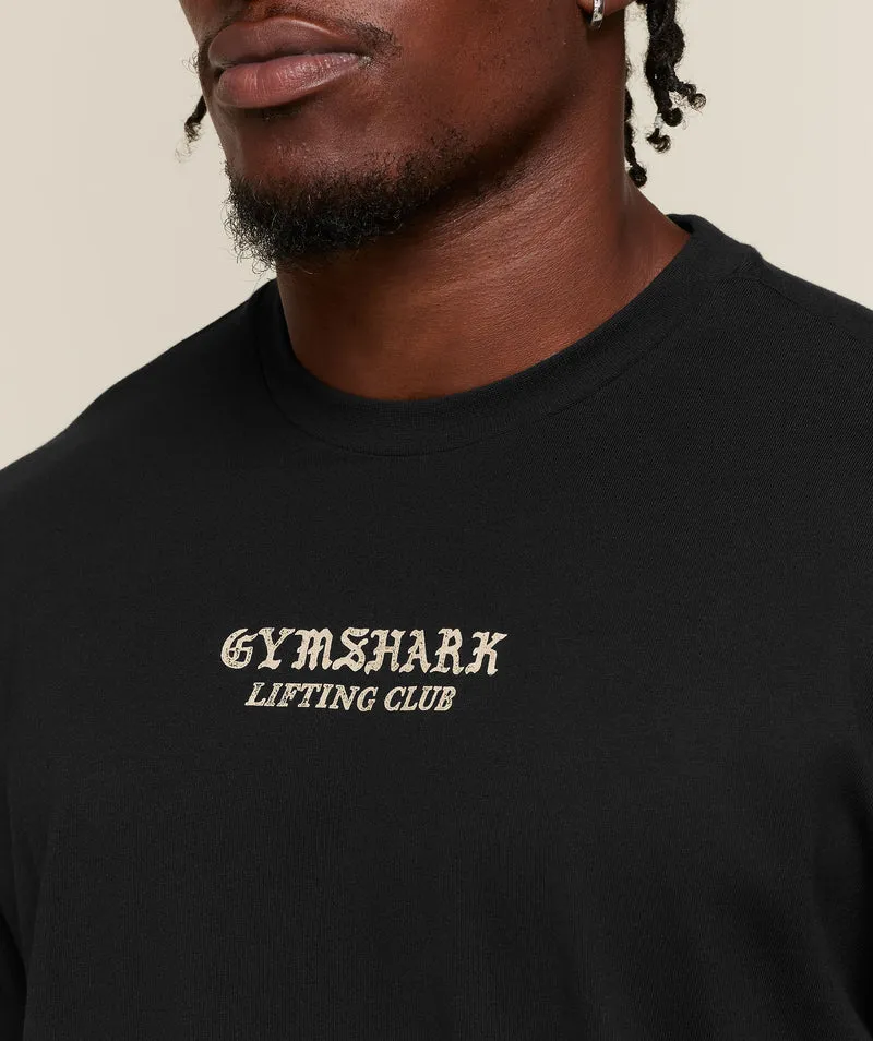 Gymshark Lifting Statue Graphic T-Shirt - Black