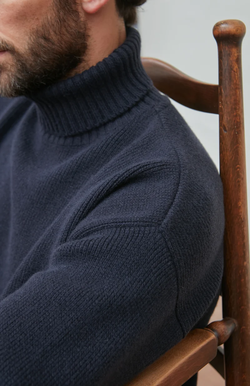 Herren-Rollkragenpullover „Submariner“ aus Merino-Kaschmir