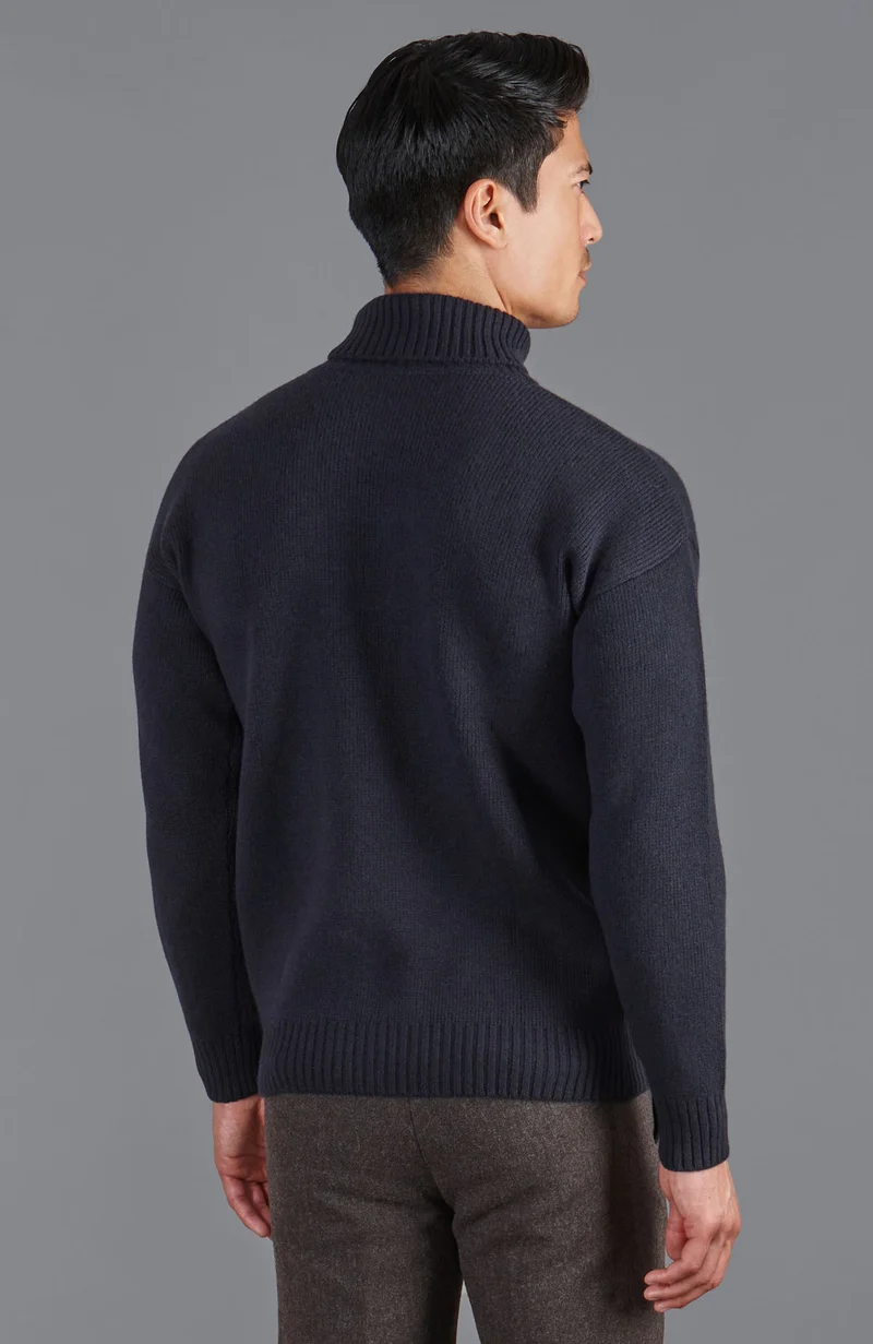 Herren-Rollkragenpullover „Submariner“ aus Merino-Kaschmir