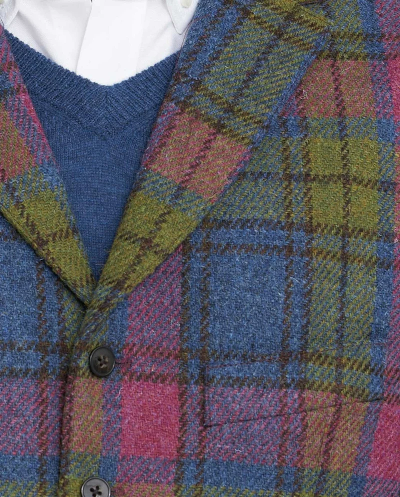 Harris Tweed Weste "Wales" in candy check