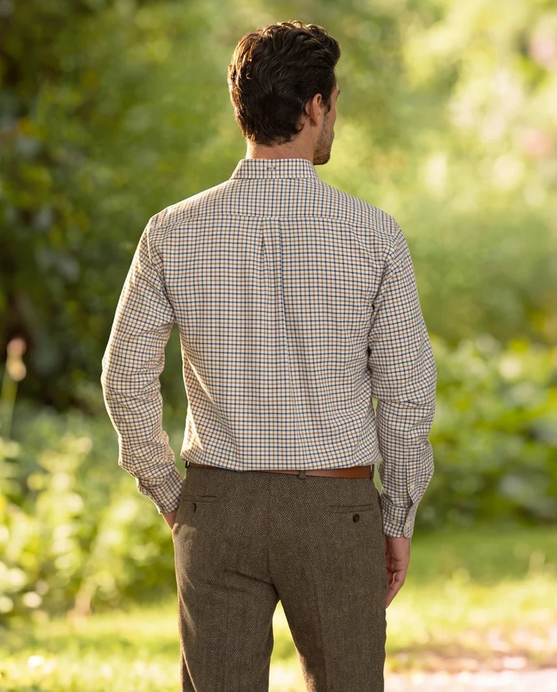 Herrenhemd "Steward" mit Button-Down-Kragen – bb check