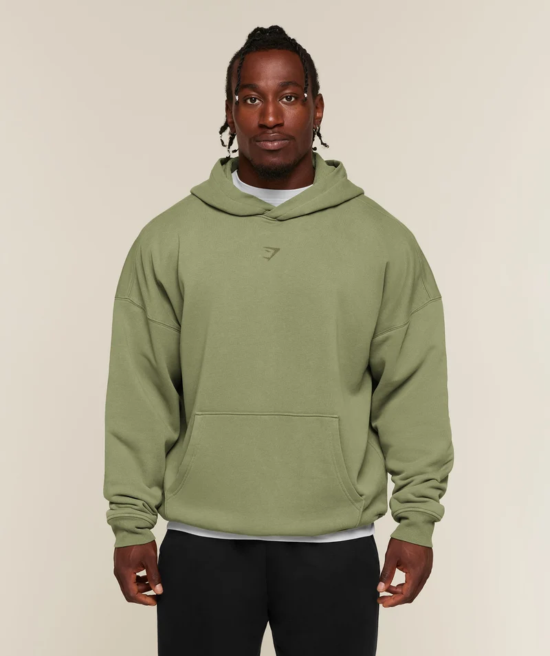 Gymshark Power Washed Oversized Hoodie - Grounded Green