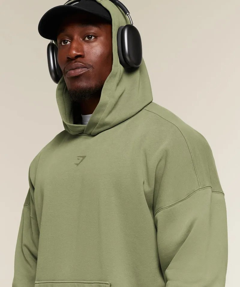Gymshark Power Washed Oversized Hoodie - Grounded Green
