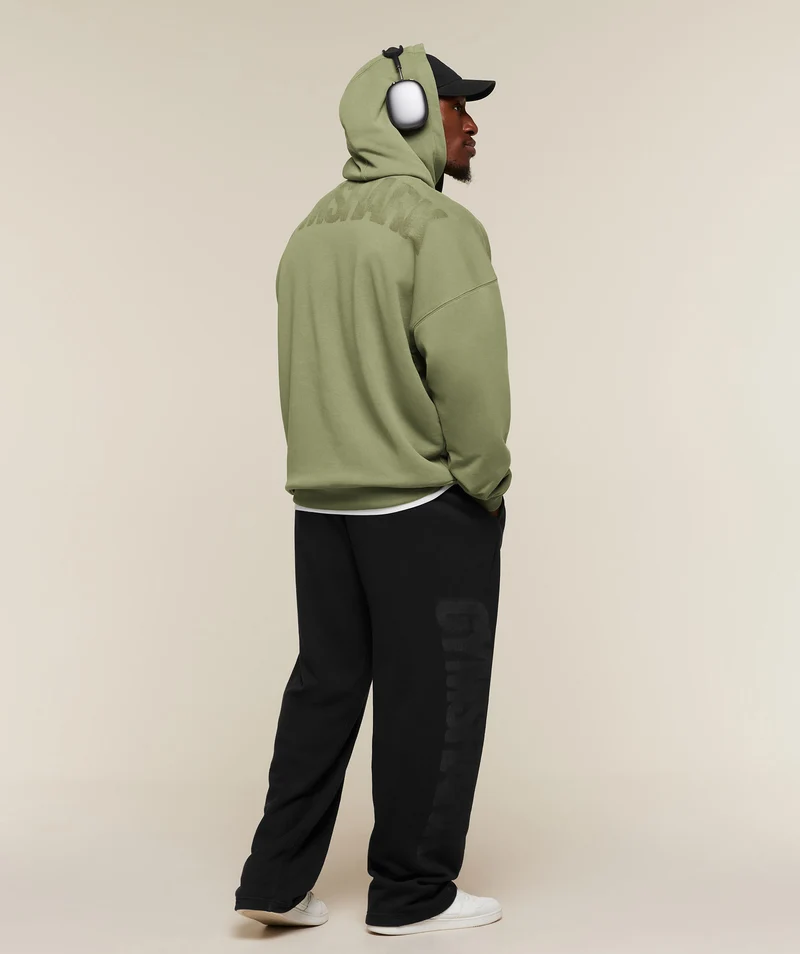 Gymshark Power Washed Oversized Hoodie - Grounded Green