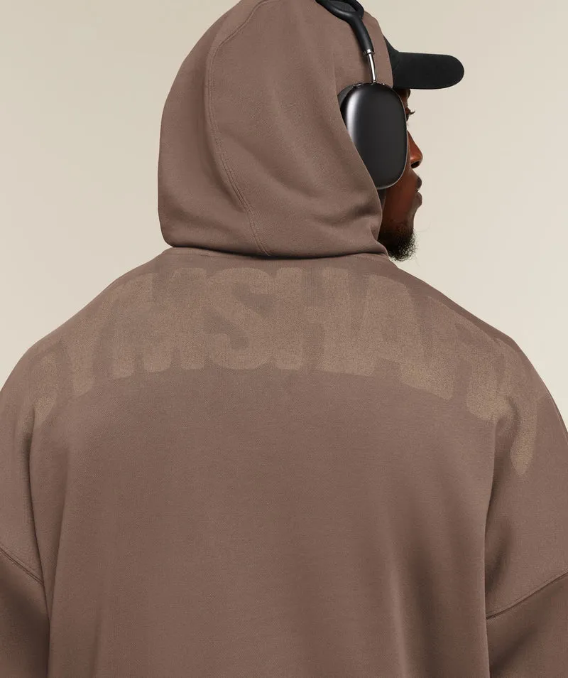 Gymshark Power Washed Oversized Hoodie - Soft Brown