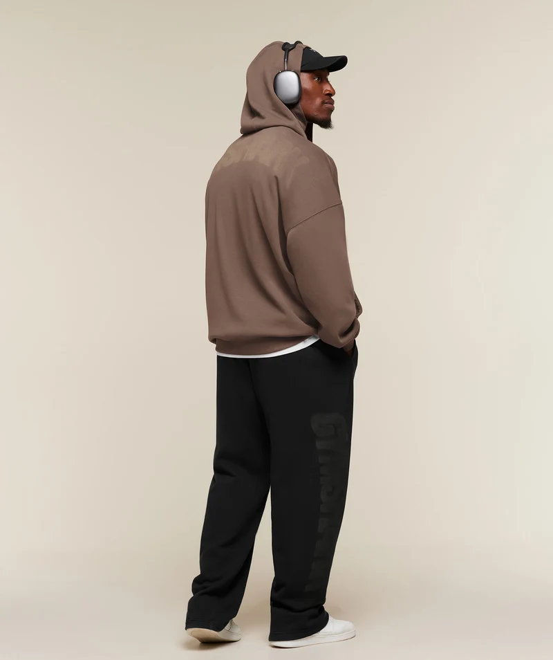 Gymshark Power Washed Oversized Hoodie - Soft Brown