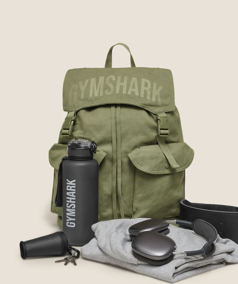Gymshark Power Backpack - Grounded Green