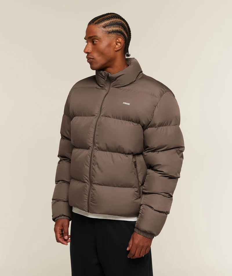 Gymshark Puffer Jacket - Soft Brown
