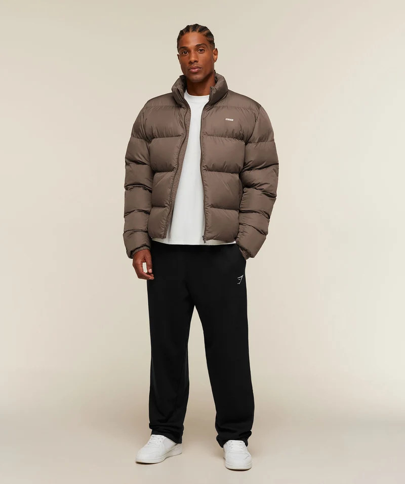 Gymshark Puffer Jacket - Soft Brown