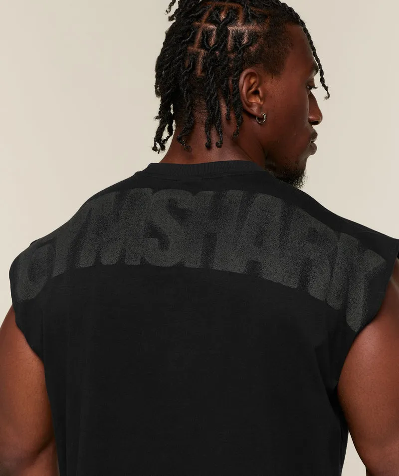 Gymshark Power Washed Cut off Tank - Black/Wash