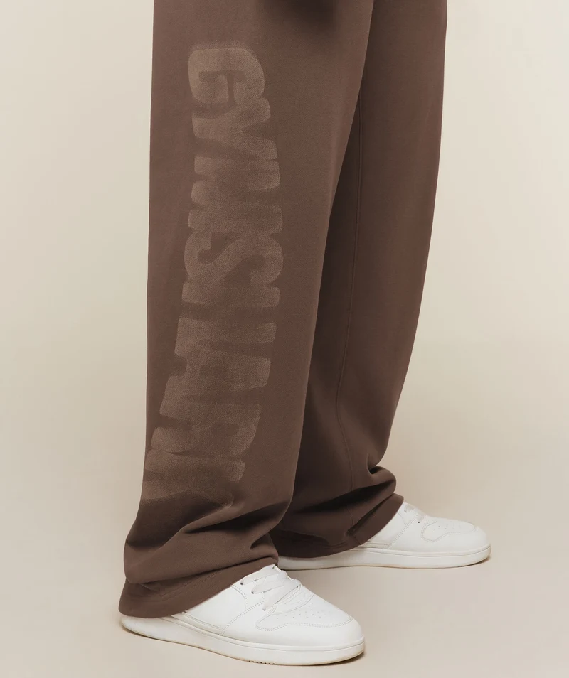 Gymshark Power Seasonals Oversized Pants - Soft Brown/Wash