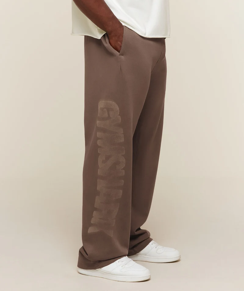 Gymshark Power Seasonals Oversized Pants - Soft Brown/Wash