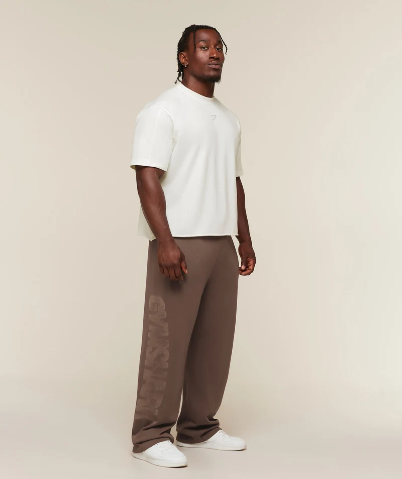 Gymshark Power Seasonals Oversized Pants - Soft Brown/Wash