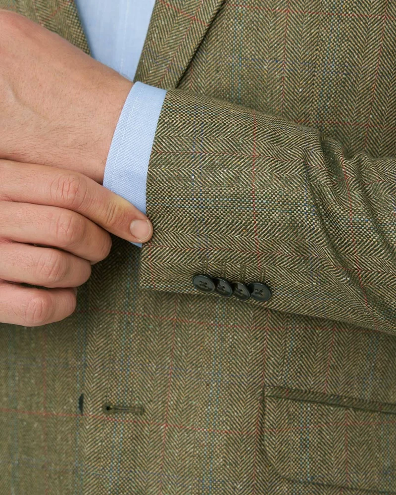 Sommersakko "London" aus Seide mit rot-blauem Überkaro