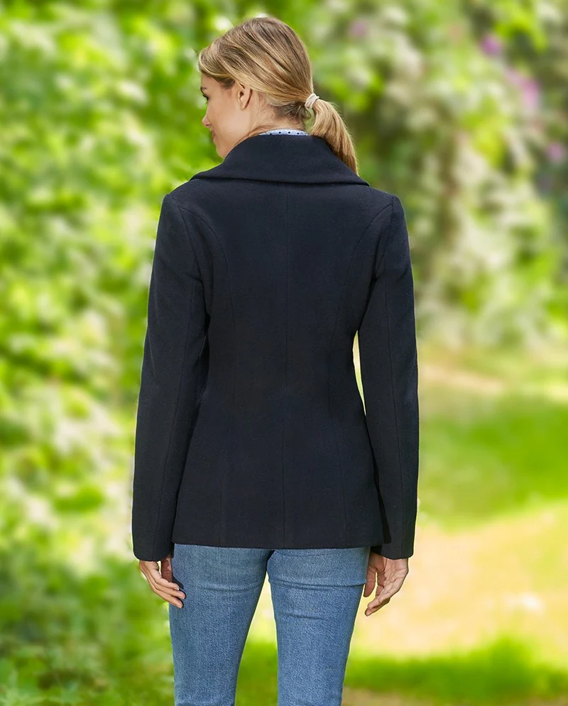 Damen Cabanjacke "Leonie" aus Woll-Kaschmir-Mix in Navy