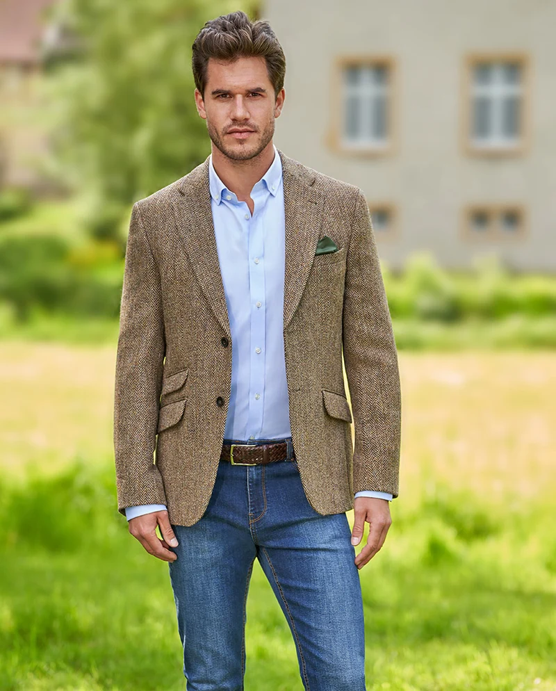 Harris Tweed Sakko "London" in country herringbone
