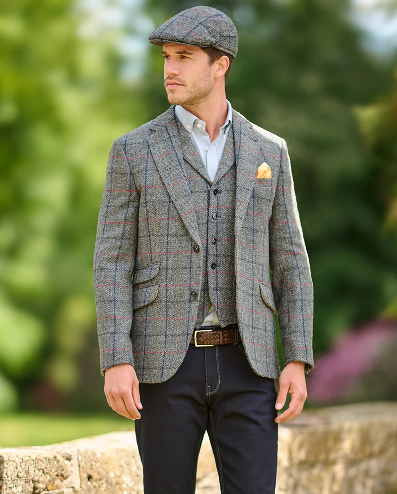 Harris Tweed Sakko "London" in anthra check