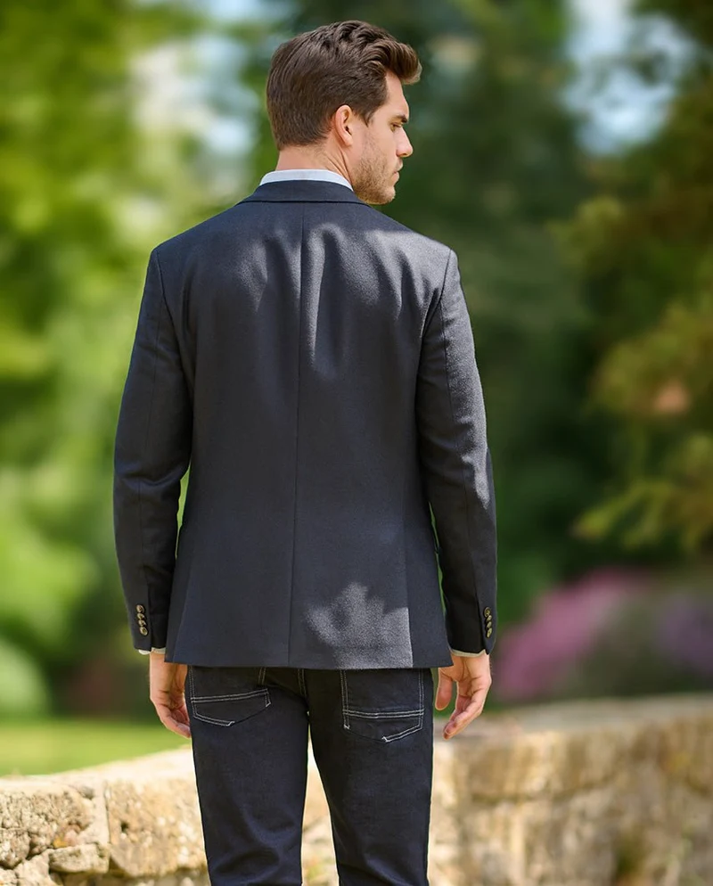 Herren-Sakko "London" aus reinem Kaschmir in navy