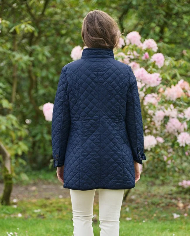 leichter Steppmantel "Grace" in navy