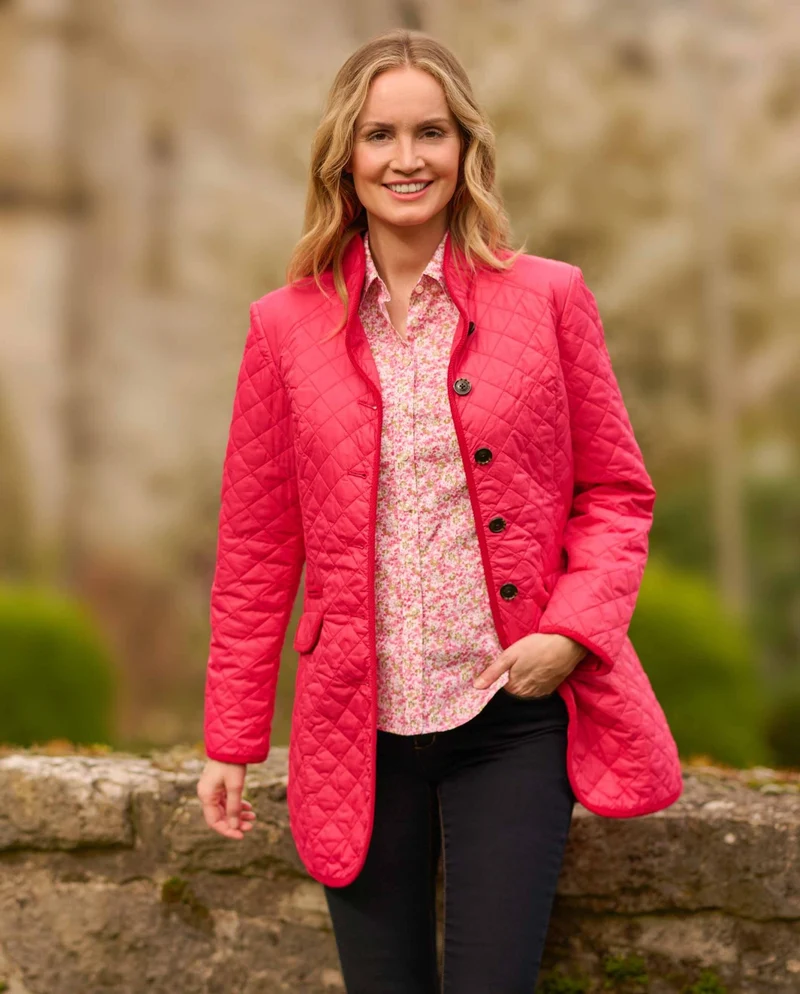leichter Steppmantel "Grace" in pink