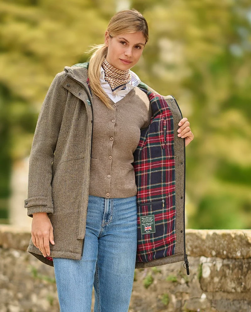 Damen Funktionsparka "Lilrock" in green hill Tweed