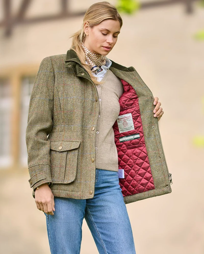 Damenjacke "Bailey" aus Harris Tweed in light green