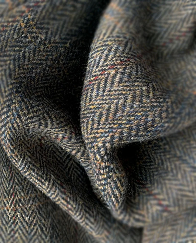 Harris Tweed Sakko "London" in highland green herringbone