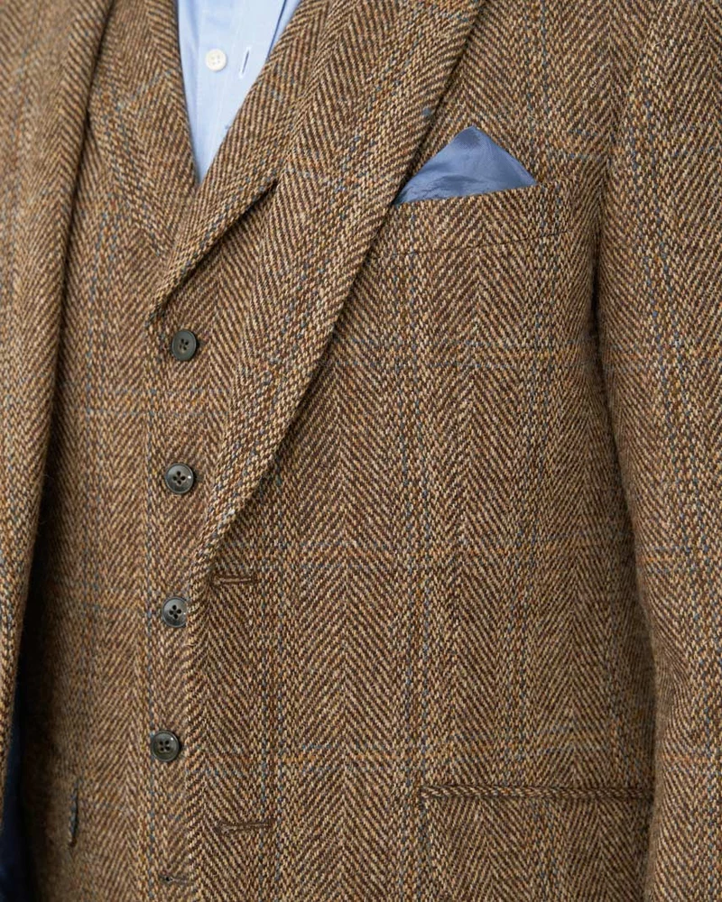 Harris Tweed Sakko "London" in Herringbone Check