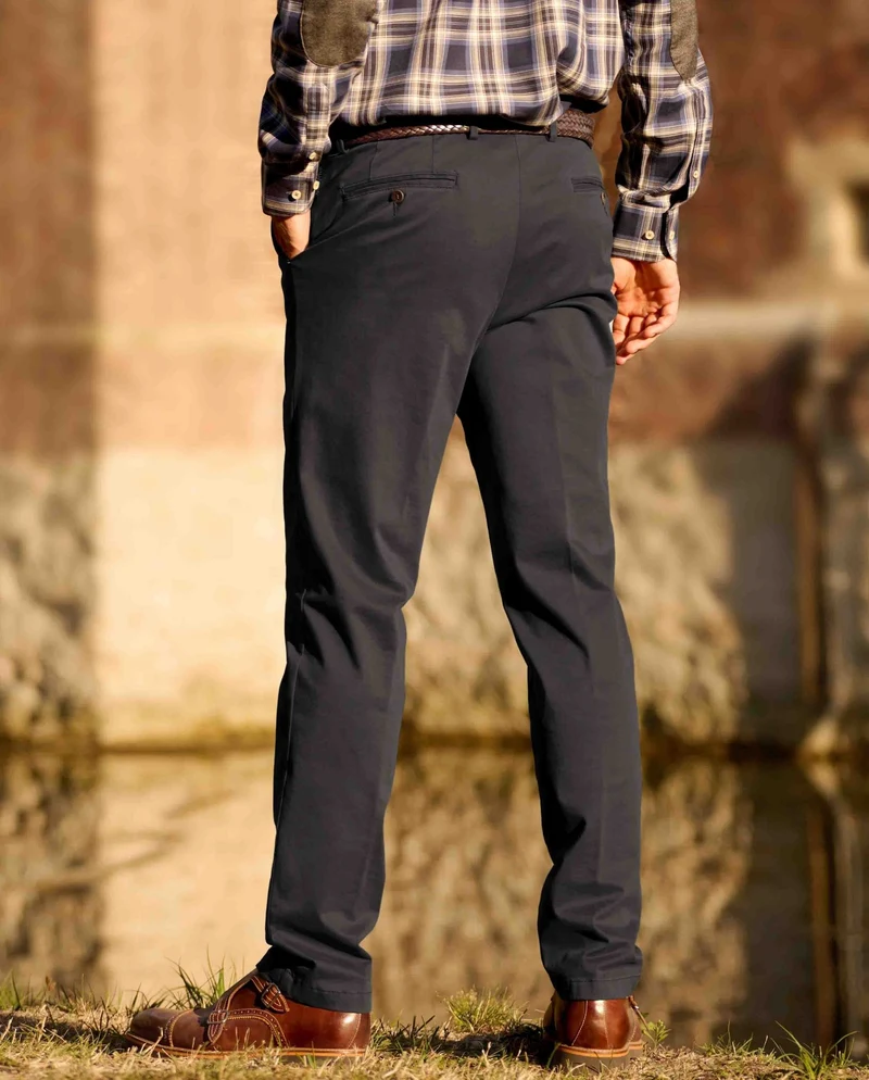 Herren-Winter-Chino "Mr. Jones" in Grey – Premium Pima-Cotton