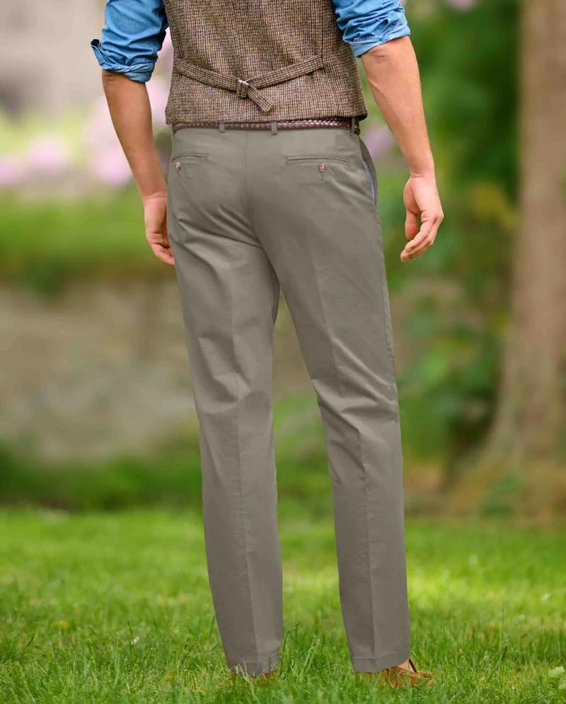 Herren-Winter-Chino "Mr. Jones" in stone – Premium Pima-Cotton