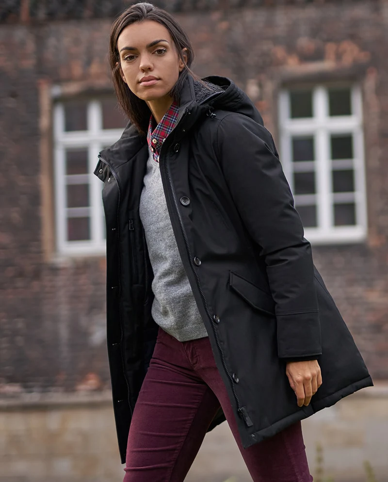leichter Damen Daunenparka "Bonny" in schwarz