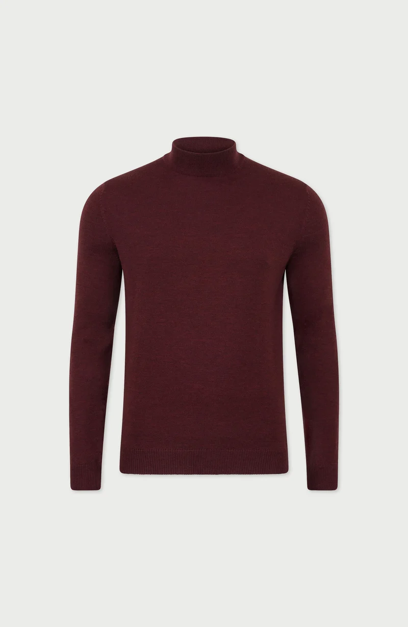 Rollkragenpullover aus extrafeiner Merinowolle für Herren