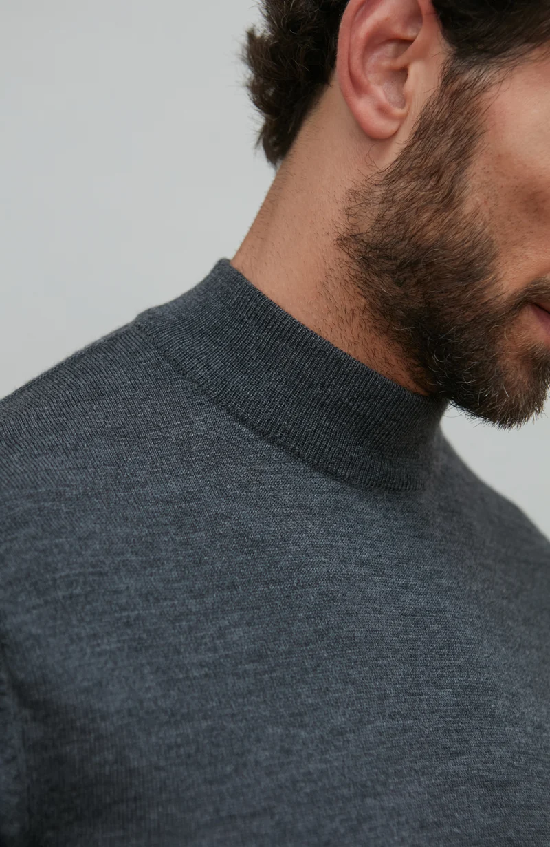 Rollkragenpullover aus extrafeiner Merinowolle für Herren