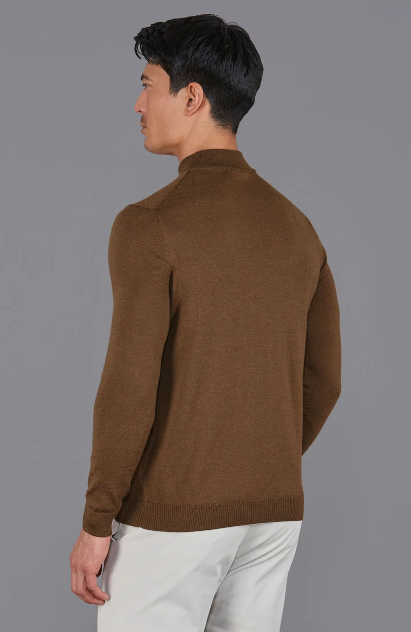 Rollkragenpullover aus extrafeiner Merinowolle für Herren