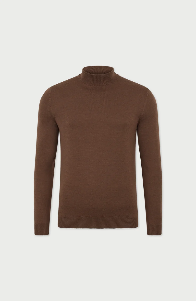 Rollkragenpullover aus extrafeiner Merinowolle für Herren