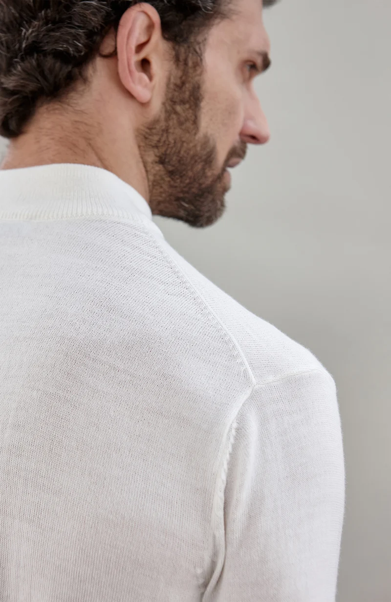 Rollkragenpullover aus extrafeiner Merinowolle für Herren